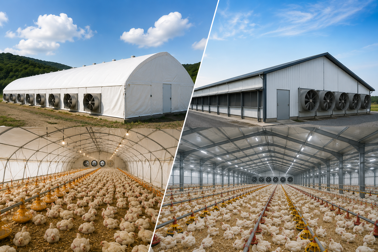 Membrane Tent Poultry Houses vs. Steel Construction: Cost, Durability, and Permit Comparison